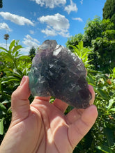 Load and play video in Gallery viewer, Raw stone Purple Green Cubic Fluorite,Mineral Specimen
