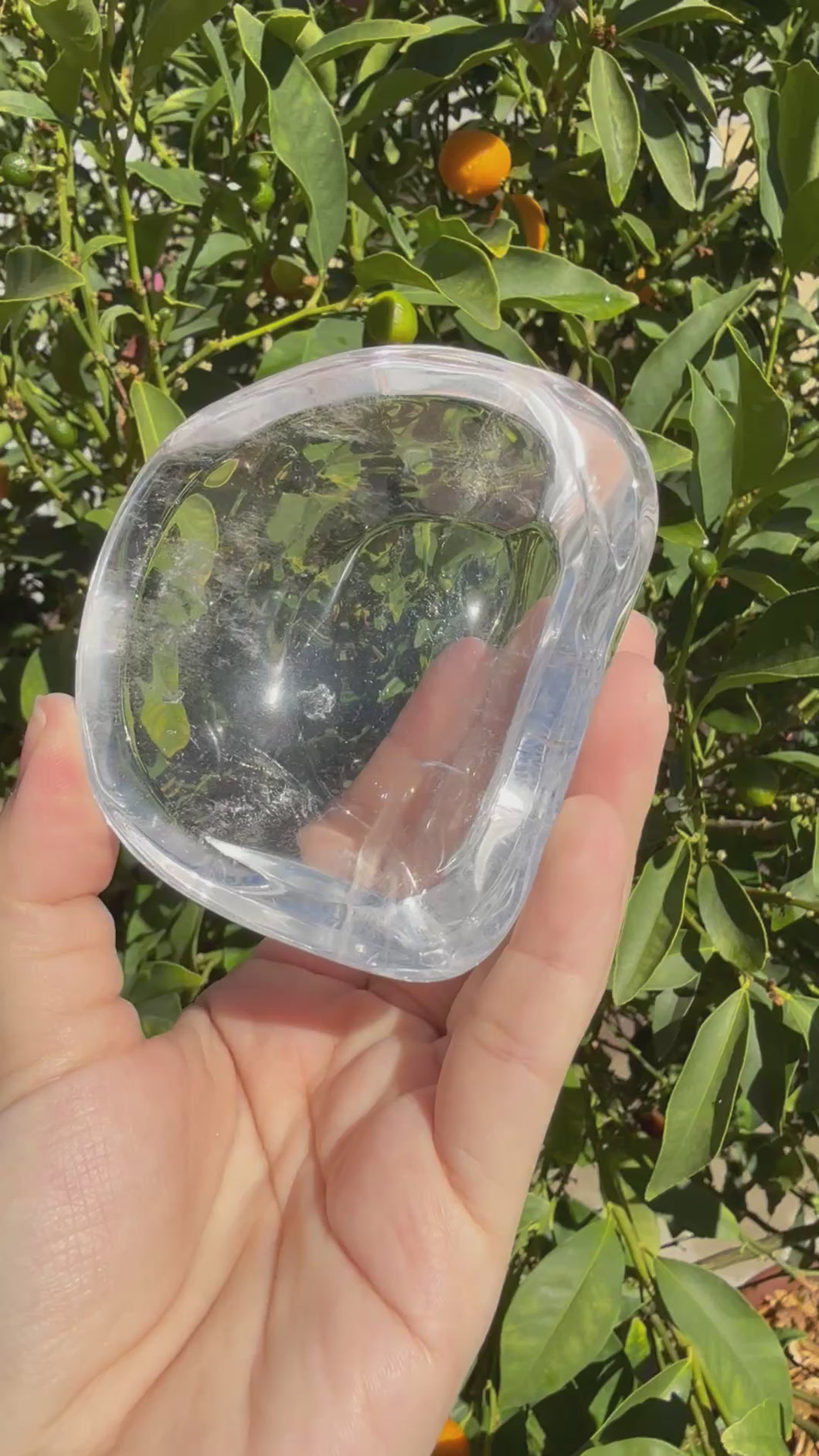 Small Clear Quartz Offering Bowl,Crystal Quartz Altar Bowl,Crystal Tray,B108