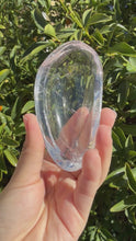 Load and play video in Gallery viewer, Mini Clear Quartz Offering Bowl,Crystal Quartz Altar Bowl,Crystal Tray,B100
