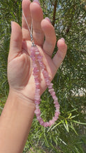 Load and play video in Gallery viewer, Rose Quartz Crystal Phone Strap,Healing Crystal Charm for Love Harmony
