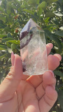 Load and play video in Gallery viewer, Garden Quartz Crystal Point Tower – Clear Quartz with Unique Inclusions, A81

