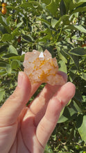 Load and play video in Gallery viewer, Lotus Quartz Cluster, Madagascar Flower Quartz Cluster, Candle Quartz,A190
