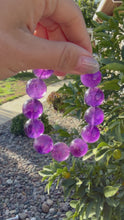 Load and play video in Gallery viewer, 16cm Uruguayan Amethyst Bracelet,Healing Crystal Bracelet,Chakra Bracelet
