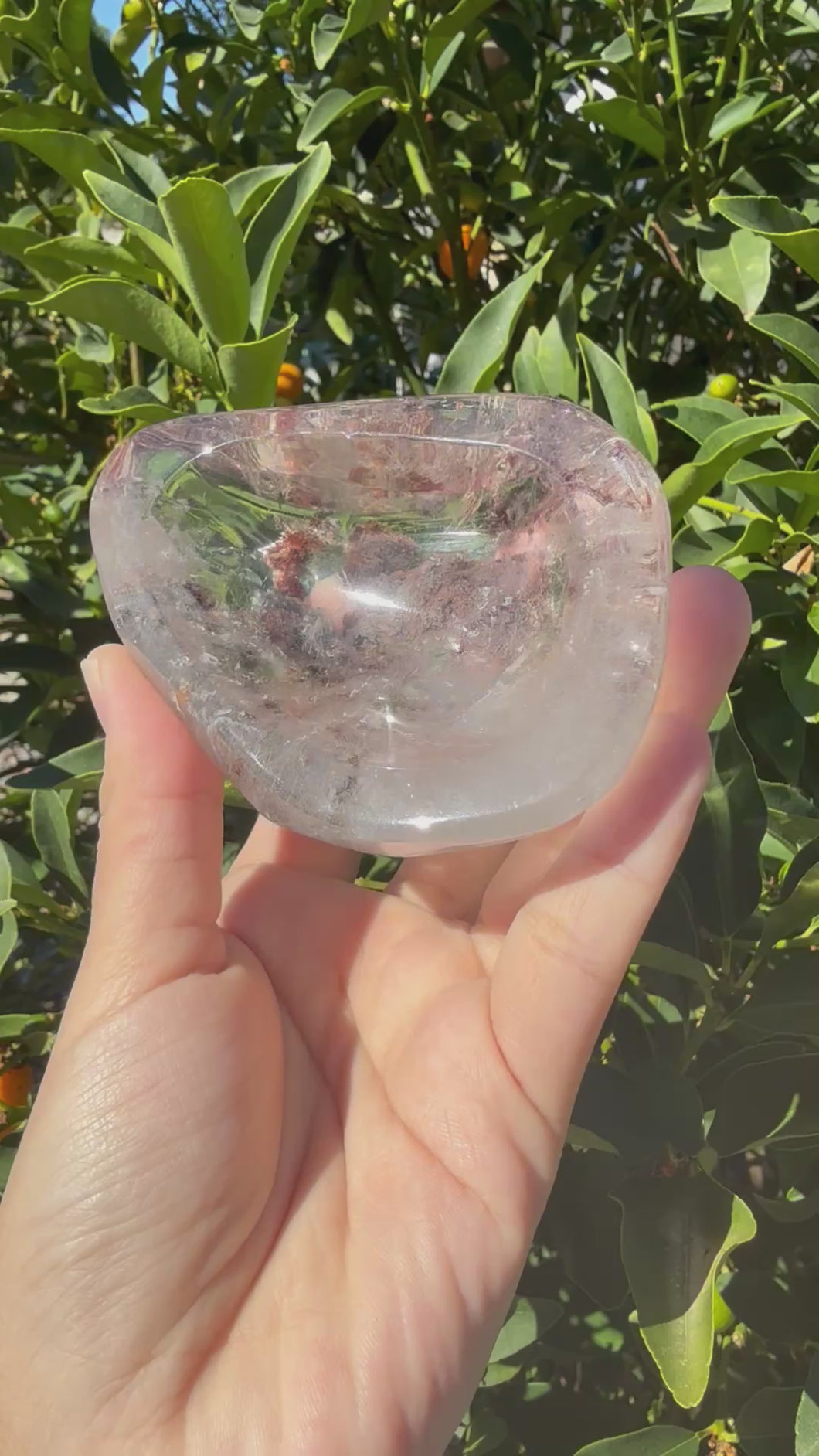 Garden Quartz Offering Bowl,Crystal Quartz Altar Bowl,Crystal Tray,B109