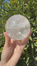 Load and play video in Gallery viewer, Rainbow Clear Quartz Crystal Sphere,Natural Healing Stone Ball,A121
