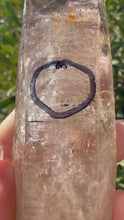 Load and play video in Gallery viewer, Trigonic Enhydro Quartz from Madagascar,Crystal Point with Water Inclusion,A101

