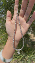 Load and play video in Gallery viewer, Designer Labradorite Crystal Phone Charm, Natural Pearl Beaded Wrist Strap,P3
