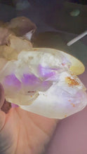 Load and play video in Gallery viewer, Double Enhydro Amethyst Cluster – Natural Water Bubble Quartz, A47
