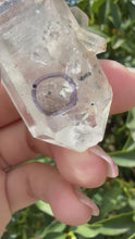Load and play video in Gallery viewer, Natural Enhydro Quartz Crystal with Moving Water Bubble,A132
