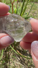 Load and play video in Gallery viewer, Natural Enhydro Quartz w/ Moving Bubble &amp;/or Carbon/Black Inclusions,A486
