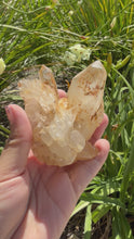 Load and play video in Gallery viewer, Raw Himalayan Quartz Crystal Point Tibetan Specimen Healing Reiki Decor,A464
