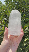 Load and play video in Gallery viewer, Clear Quartz Crystal Tower Point – High Clarity Polished Stone, A55
