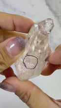 Load and play video in Gallery viewer, Natural Enhydro Quartz w/ Moving Bubble &amp;/or Carbon/Black Inclusions,A495

