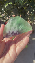 Load and play video in Gallery viewer, Triangular Green and Purple Feather Fluorite Mineral Specimen
