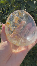 Load and play video in Gallery viewer, Clear Quartz Offering Bowl,Crystal Quartz Altar Bowl,Crystal Tray,B59
