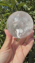 Load and play video in Gallery viewer, Rainbow Clear Quartz Crystal Sphere,Natural Healing Stone Ball,A120
