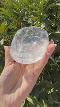 Load and play video in Gallery viewer, Clear Quartz Offering Bowl,Crystal Quartz Altar Bowl,Crystal Tray,B82
