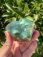 Load and play video in Gallery viewer, Green Cubic Fluorite Cluster, Fluorite Mineral Specimen C
