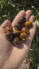 Load and play video in Gallery viewer, 1pc Small Natural Tiger Eye Acorn Pendant Charms
