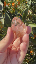 Load and play video in Gallery viewer, Red Mud Skeletal Quartz Crystal Point ,Red Mud Quartz ,#981
