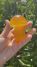 Load and play video in Gallery viewer, Large Natural Yellow Fluorite Mushroom Crystal, A83
