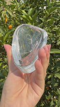 Load and play video in Gallery viewer, Small Clear Quartz Offering Bowl,Crystal Quartz Altar Bowl,Crystal Tray,B76

