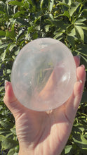 Load and play video in Gallery viewer, Natural Light Pink Rose Quartz Dish,Pale Pink Crystal Plate,Crystal Tray,B126
