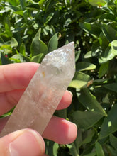 Load and play video in Gallery viewer, Shiny rainbow Clear Quartz Point  - Chunky Clear Quartz Mini Tower
