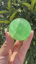 Load and play video in Gallery viewer, Green Fluorite Crystal Sphere – Discounted for Minor Flaw
