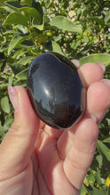 Load and play video in Gallery viewer, Gold Obsidian Palm Stone / Golden Obsidian / Chakra / Rocks and Minerals,A206
