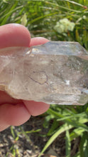 Load and play video in Gallery viewer, Natural Enhydro Quartz w/ Moving Bubble &amp;/or Carbon/Black Inclusions,A456
