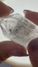 Load and play video in Gallery viewer, Natural Enhydro Quartz w/ Moving Bubble &amp;/or Carbon/Black Inclusions,A497
