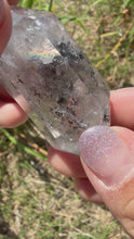 Load and play video in Gallery viewer, Natural Enhydro Quartz w/ Moving Bubble &amp;/or Carbon/Black Inclusions,A489
