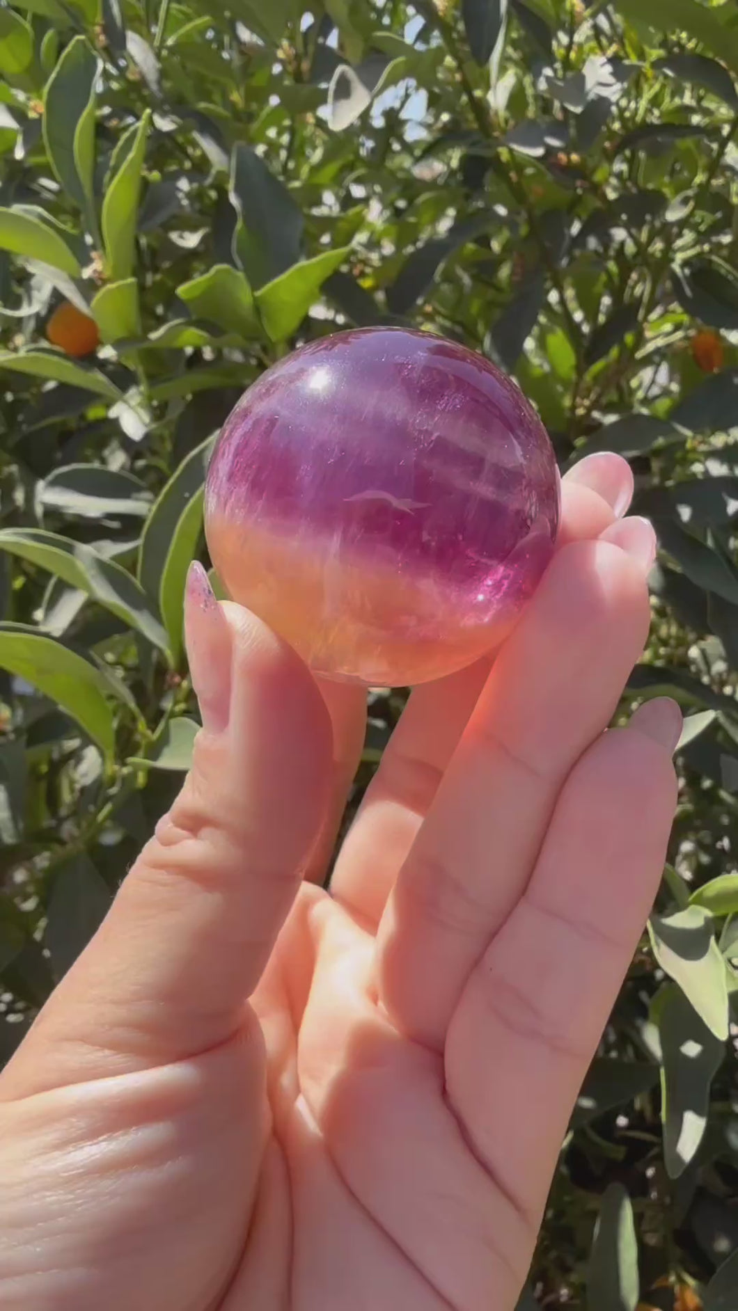 High Quality Candy Fluorite Sphere, Stunning Rainbow Fluorite Ball,A109