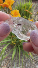 Load and play video in Gallery viewer, Natural Enhydro Quartz w/ Moving Bubble &amp;/or Carbon/Black Inclusions,A469
