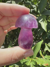 Load and play video in Gallery viewer, Small Fluorite Mushroom Carving-1.81in
