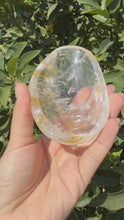 Load and play video in Gallery viewer, Small Clear Quartz Offering Bowl,Crystal Quartz Altar Bowl,Crystal Tray,B63
