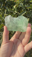 Load and play video in Gallery viewer, Natural Green Feather Fluorite Slab,fluorite Mineral Specimen
