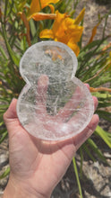 Load and play video in Gallery viewer, Natural Clear Quartz Gourd Dish,Crystal Tray,Decorative Altar Dish,B156
