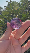 Load and play video in Gallery viewer, Top quality Chevron Amethyst Sphere,Amethyst Crystal Ball,Davis Effect, A69
