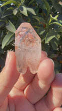 Load and play video in Gallery viewer, Red Mud Skeletal Quartz Crystal Point ,Red Mud Quartz ,#980
