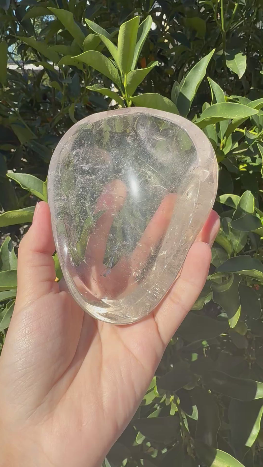 Large Clear Quartz Offering Bowl,Crystal Quartz Altar Bowl,Crystal Tray,B113