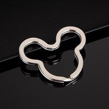 Load image into Gallery viewer, 10pcs Mickey Mouse key ring silver star Split Key Ring Charms Connector Keychain Rings

