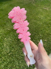 Load image into Gallery viewer, Finished!hand fan pink Sakura fan for wedding party cosplay fan handmade fan
