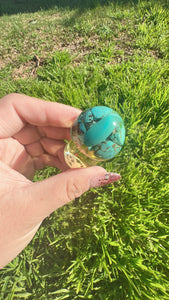 Resin small cute Turquoise mushroom