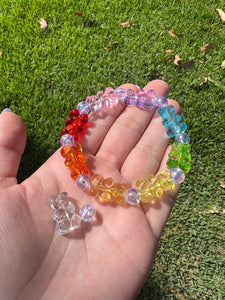 DIY Rainbow Gummy bear bracelet Gummy Bear Charm Jewelry(Free adjustment accessories，Material package)