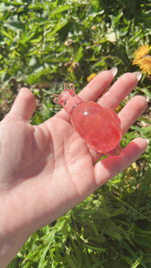 Watermelon color crystal stone Snail Handmade resin sculpture, Snail cute cool super kawaii, need 1 week to make