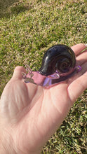 Load image into Gallery viewer, Purple shiny blue sandstone Snail Handmade resin sculpture
