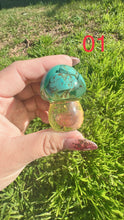 Load image into Gallery viewer, Resin small cute Turquoise mushroom
