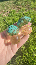 Load image into Gallery viewer, Resin small cute Turquoise mushroom
